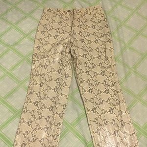 Leather Faux Snake skin